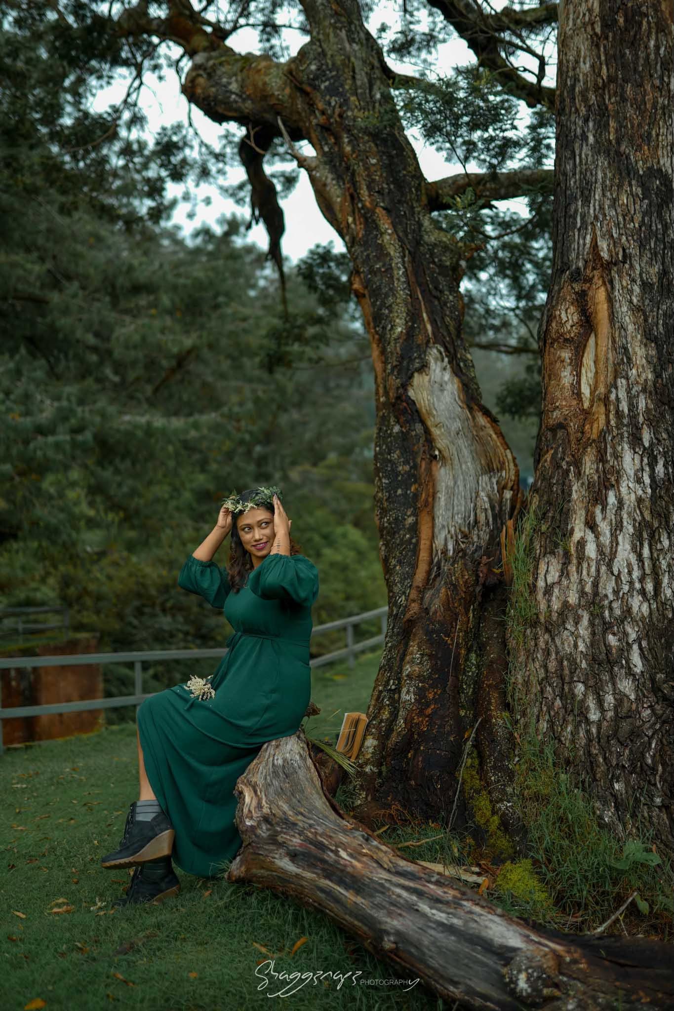 Woodland path portrait photography in Sri Lanka's hill country