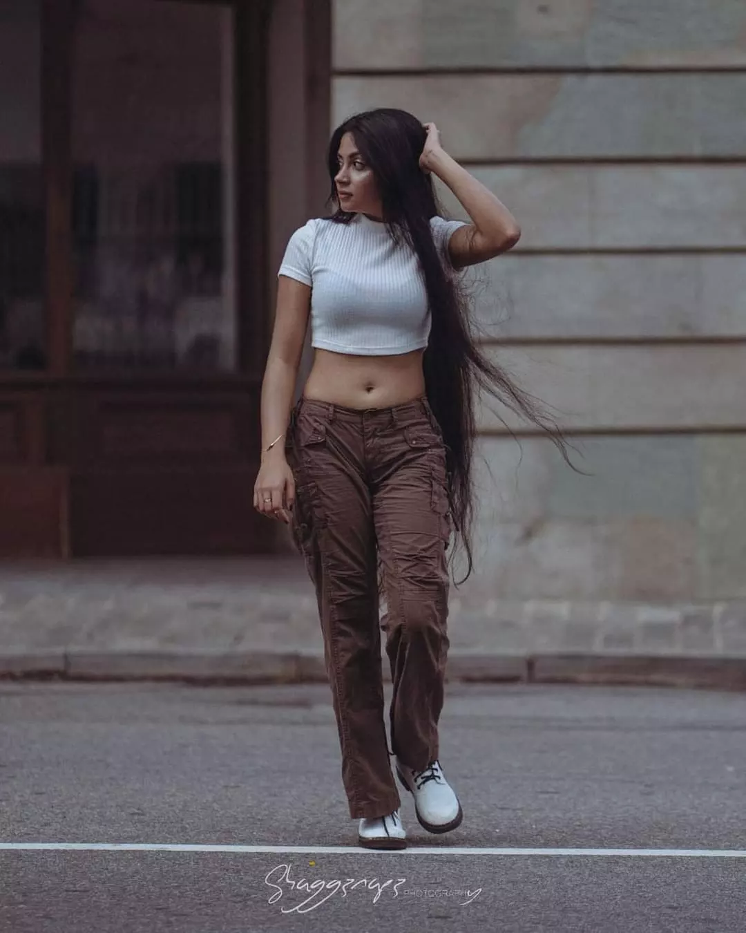 Long-hair street fashion photoshoot in Colombo, Sri Lanka